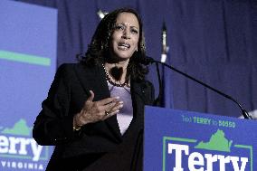 Kamala Harris supports Terry McAuliffe