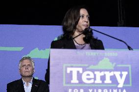 Kamala Harris supports Terry McAuliffe