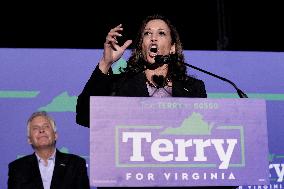 Kamala Harris supports Terry McAuliffe