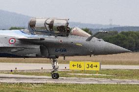 Demo of Patrouille de France in Salon de Provence Air Force base