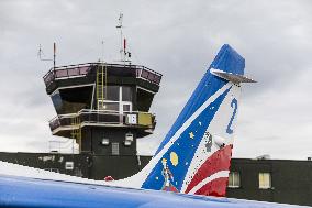 Demo of Patrouille de France in Salon de Provence Air Force base