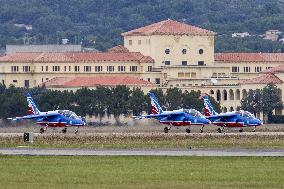 Demo of Patrouille de France in Salon de Provence Air Force base