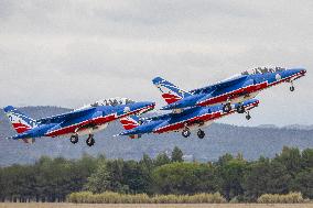 Demo of Patrouille de France in Salon de Provence Air Force base