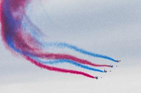 Demo of Patrouille de France in Salon de Provence Air Force base