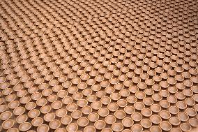 Indian Potter Makes Earthen Lamps for Diwali festival in Ajmer - Rajasthan