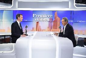 Olivier Veran on RMC/BFMTV in Paris