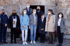 Royals Visit Santa Maria Del Puerto De Somiedo - Spain