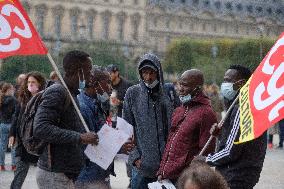Hundreds Of Undocumented Workers On Strike - Paris