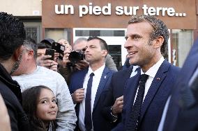 President Macron Visits Montbrison - Central-Eastern France