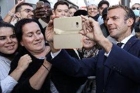 President Macron Visits Montbrison - Central-Eastern France