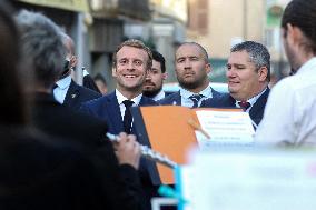 President Macron Visits Montbrison - Central-Eastern France