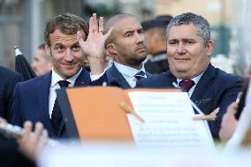 President Macron Visits Montbrison - Central-Eastern France