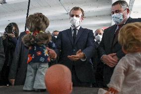 President Macron Visits Montbrison - Central-Eastern France