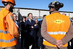 President Macron Visits Montbrison - Central-Eastern France