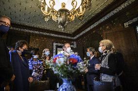 President Macron Visits Emile Zola House - Medan
