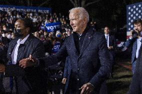 President Biden campaigns for Terry McAuliffe in Virginia