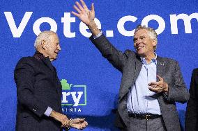 President Biden campaigns for Terry McAuliffe in Virginia