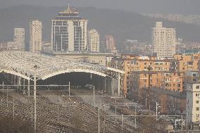 Dandong railway station in China