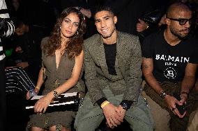 PFW - Neymar And PSG Teammates Attend Balmain Show