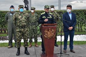 Colombian Army And Police Press Conference - Colombia