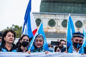 Rally in support of China's Uyghurs people - Paris
