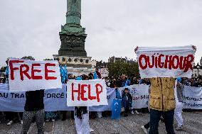 Rally in support of China's Uyghurs people - Paris