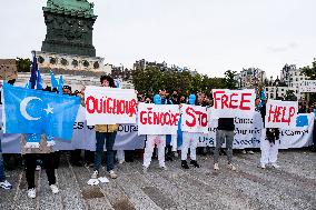 Rally in support of China's Uyghurs people - Paris