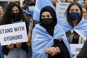 Rally in support of China's Uyghurs people - Paris