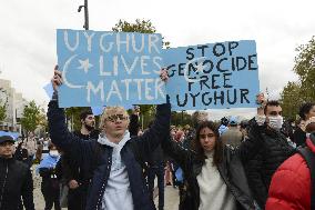 Rally in support of China's Uyghurs people - Paris