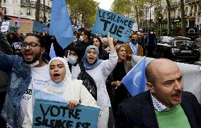 Rally in support of China's Uyghurs people - Paris