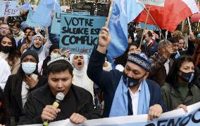 Rally in support of China's Uyghurs people - Paris