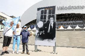 Tribute to Bernard Tapie in front of the Velodrome - Marseille
