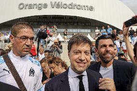 Tribute to Bernard Tapie in front of the Velodrome - Marseille