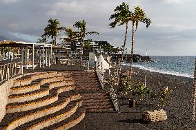 Volcano Ashes Covers The Streets Of Puerto Naos - La Palma