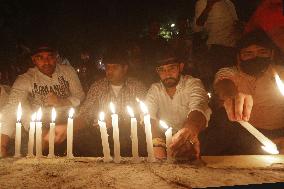 Candel Light March Against The Killing Of Farmers In Lakhimpur - India