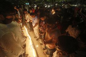 Candel Light March Against The Killing Of Farmers In Lakhimpur - India