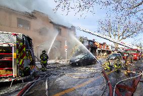 CANADA-TORONTO-APARTMENT BUILDING-FIRE