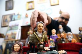 EGYPT-CAIRO-ARTIST-MINIATURE SCULPTURES