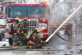 CANADA-TORONTO-APARTMENT BUILDING-FIRE
