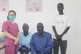 SOUTH SUDAN-JUBA-DISPLACED FAMILY-CHINESE MEDICAL TEAM-TREATMENT-BURDEN-EASING