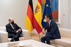 SPAIN-MADRID-PM-GERMANY-CHANCELLOR-MEETING