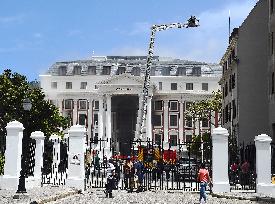 SOUTH AFRICA-CAPE TOWN-PARLIAMENT-FIRE