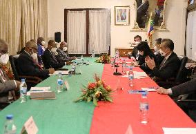 COMOROS-PRESIDENT-CHINA-WANG YI-MEETING
