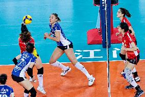 (SP)CHINA-GUANGDONG-JIANGMEN-VOLLEYBALL-WOMEN'S SUPER LEAGUE-SHANGHAI VS JIANGSU (CN)