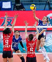 (SP)CHINA-GUANGDONG-JIANGMEN-VOLLEYBALL-WOMEN'S SUPER LEAGUE-SHANGHAI VS JIANGSU (CN)