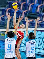 (SP)CHINA-GUANGDONG-JIANGMEN-VOLLEYBALL-WOMEN'S SUPER LEAGUE-JIANGSU VS SHANGHAI (CN)