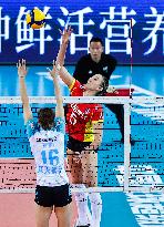 (SP)CHINA-GUANGDONG-JIANGMEN-VOLLEYBALL-WOMEN'S SUPER LEAGUE-JIANGSU VS SHANGHAI (CN)