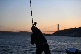 TURKEY-ISTANBUL-ANGLERS