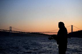 TURKEY-ISTANBUL-ANGLERS