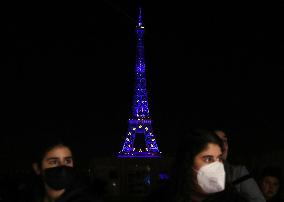 FRANCE-PARIS-EU PRESIDENCY-LANDMARKS-BLUE COLOR